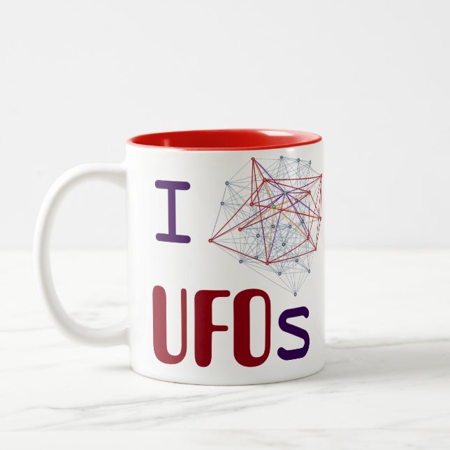 I <3 UFOs Two-Tone Coffee Mug (Left)