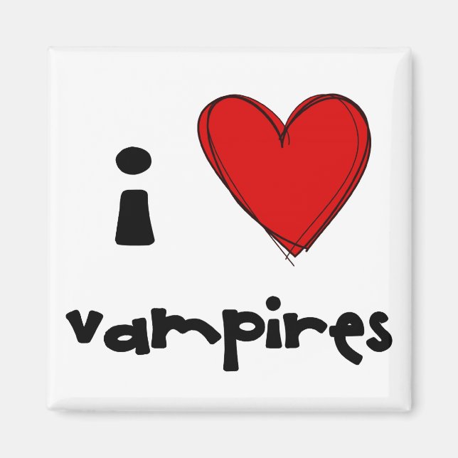 I <3 vampires - red magnet (Front)