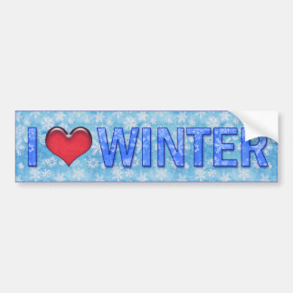 I <3 Winter Bumper Sticker