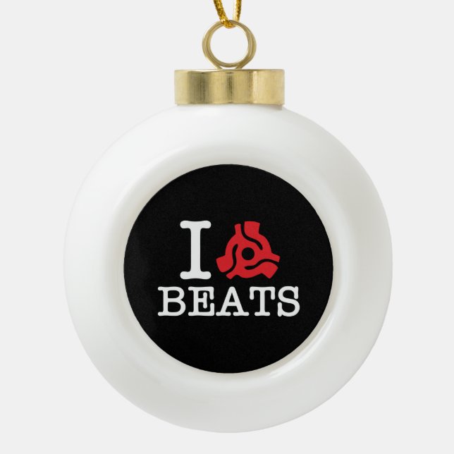 I 45 Adapter Beats Ceramic Ball Christmas Ornament (Front)