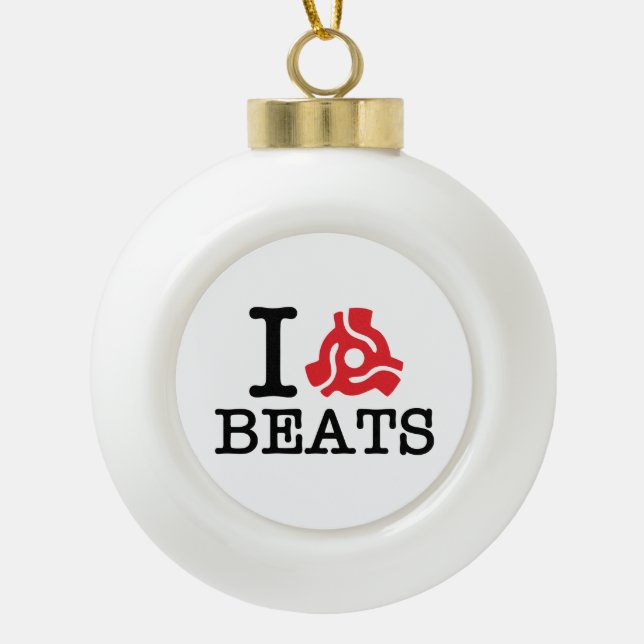 I 45 Adapter Beats Ceramic Ball Christmas Ornament (Front)