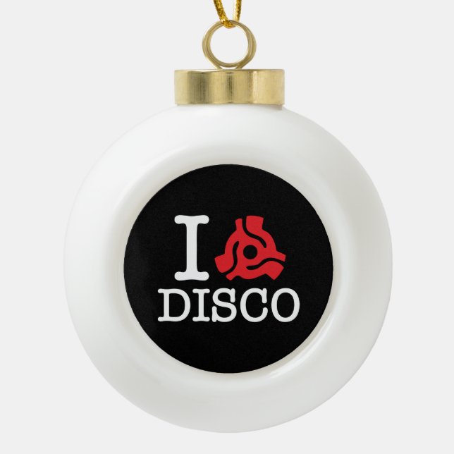 I 45 Adapter Disco Ceramic Ball Christmas Ornament (Front)