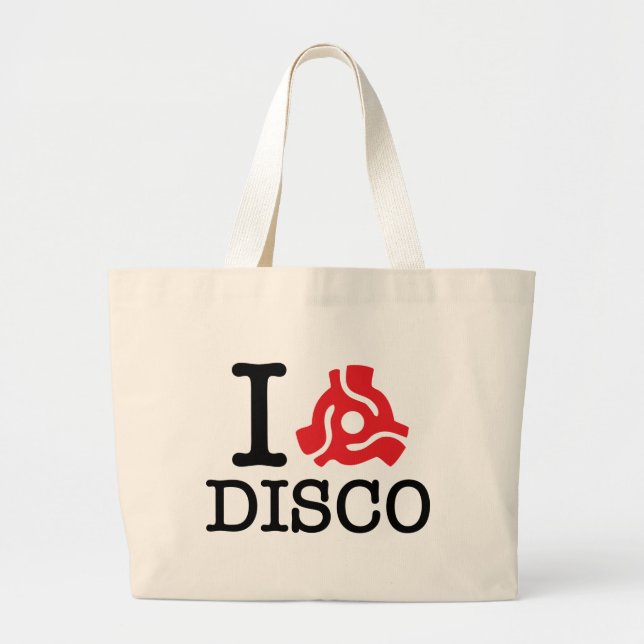 I 45 Adapter Disco Large Tote Bag (Front)