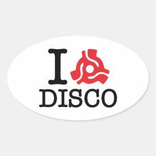 I 45 Adapter Disco Oval Sticker