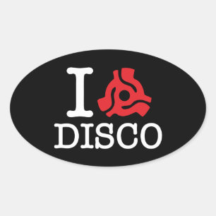 I 45 Adapter Disco Oval Sticker