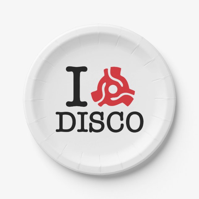 I 45 Adapter Disco Paper Plate (Front)