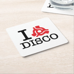 I 45 Adapter Disco Square Paper Coaster
