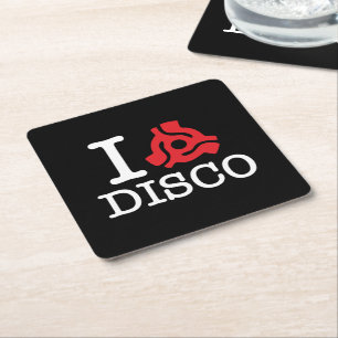 I 45 Adapter Disco Square Paper Coaster