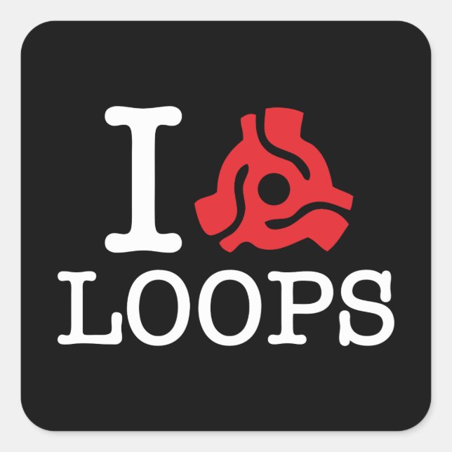 I 45 Adapter Loops Square Sticker (Front)