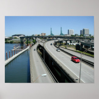 I-5 at Burnside Portland Oregon Poster
