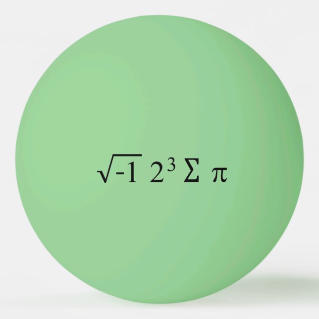 i 8 sum pi Funny Math Equation Pi Day Ping Pong Ball (Front)