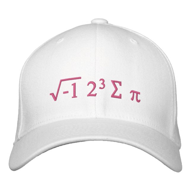 i 8 sum pi - I Ate Some Pi Funny Math Joke Embroidered Hat (Front)