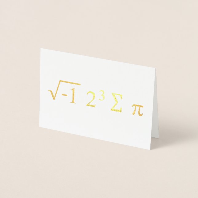 i 8 sum pi - I Ate Some Pie - Funny Math Formula Foil Card (Front)