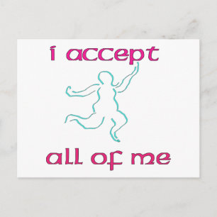I accept all of me 1 postcard