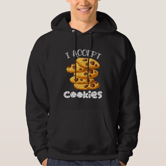 I Accept Cookies  Webpage Developer Geek Hoodie (Front)