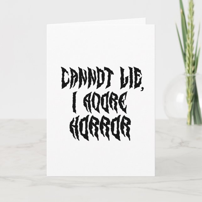 I Adore Horror  Card (Front)