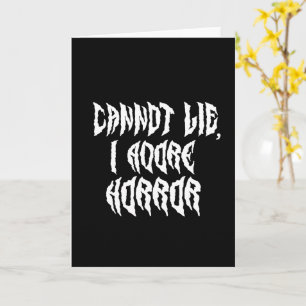 I Adore Horror (White Text) Card
