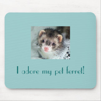 I adore my pet ferret! mouse mat