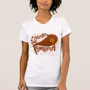 I Adore Pompadour Retro Hairdo Cartoon Slogan T-Shirt