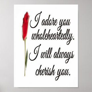 I Adore You Print, Value Poster Paper (Matte)