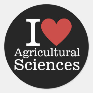I ❤️ Agricultural Sciences for Students/Faculty Classic Round Sticker