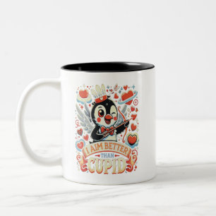 I AIM Better Than Cupid Two-Tone Coffee Mug