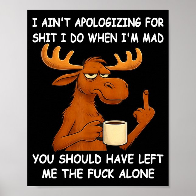 I Ain't Alogizing For I Do When I'm Mad You Should Poster (Front)