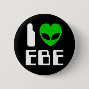 I Alien Heart EBE 6 Cm Round Badge
