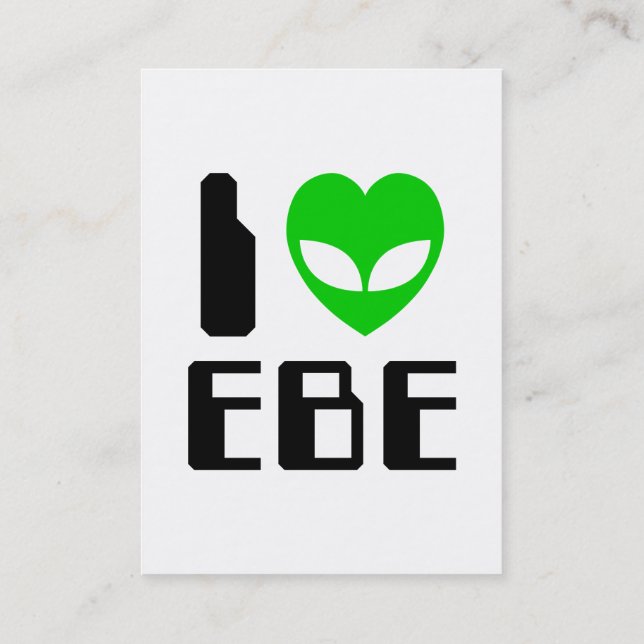 I Alien Heart EBE Business Card (Back)