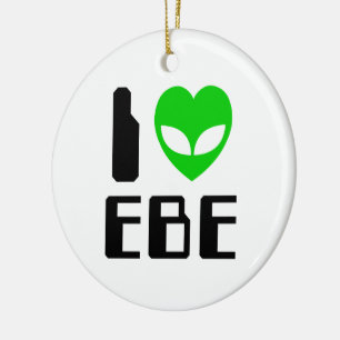 I Alien Heart EBE Ceramic Tree Decoration