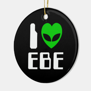 I Alien Heart EBE Ceramic Tree Decoration