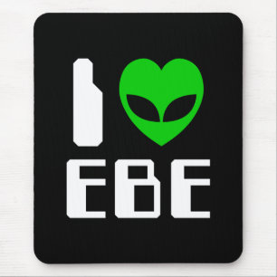 I Alien Heart EBE Mouse Mat