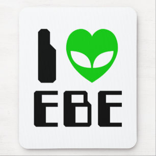 I Alien Heart EBE Mouse Mat