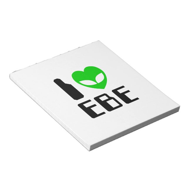 I Alien Heart EBE Notepad (Angled)