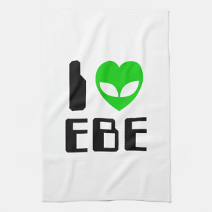 I Alien Heart EBE Tea Towel