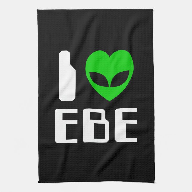 I Alien Heart EBE Tea Towel (Vertical)