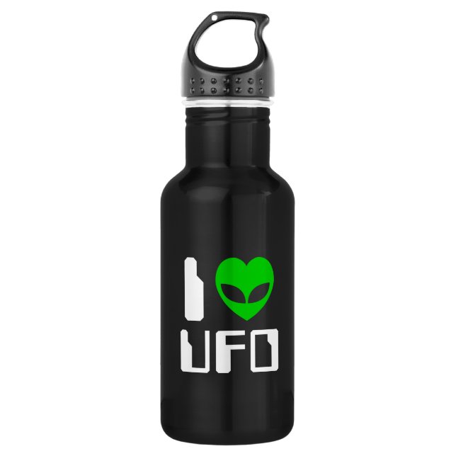 I Alien Heart UFO 532 Ml Water Bottle (Front)