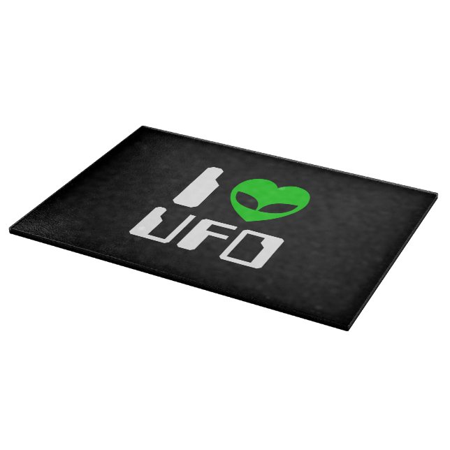 I Alien Heart UFO Cutting Board (Corner)