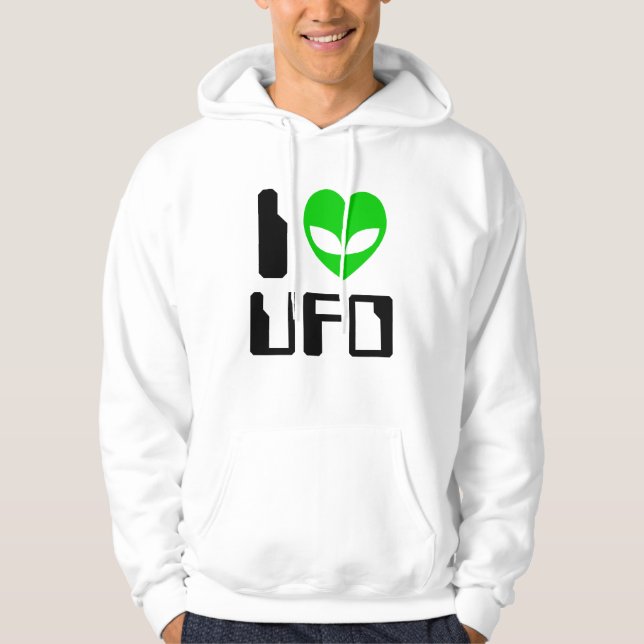 I Alien Heart UFO Hoodie (Front)