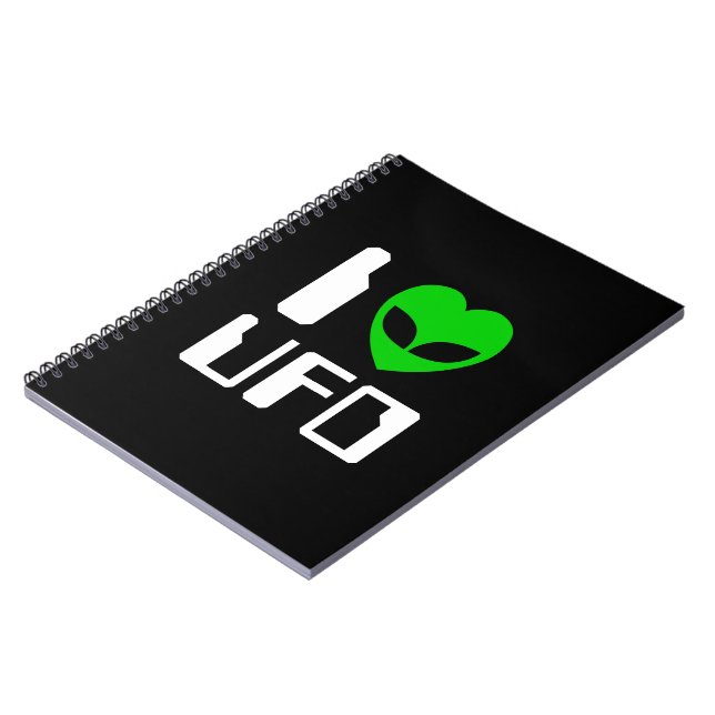 I Alien Heart UFO Notebook (Left Side)