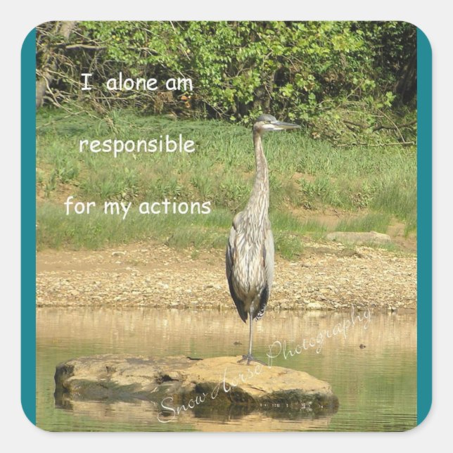 I Alone Am Responsible Square Sticker (Front)