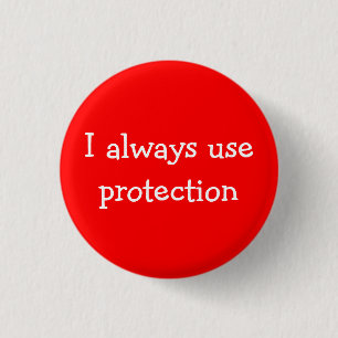 I always use protection 3 cm round badge