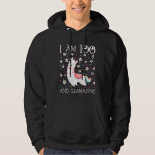 I am 100 Years Old Llamazing Cute Llama 100th Birt Hoodie