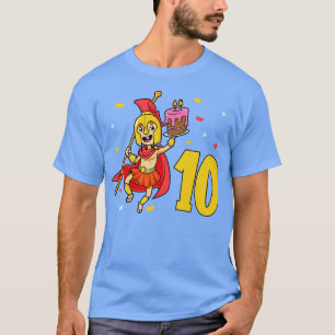 I am 10 with Spartan kids birthday 10 years old T-Shirt