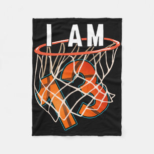 I Am 13 Bysketbyll Themed 13th Birthday Party Cele Fleece Blanket
