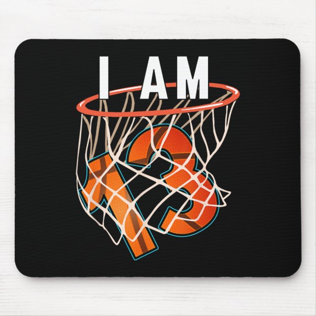 I Am 13 Bysketbyll Themed 13th Birthday Party Cele Mouse Mat (Front)