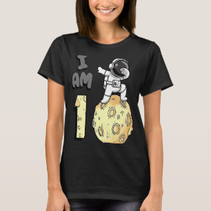 I am 1 Space Astronaut Kid Moon Walker 1st Birthda T-Shirt