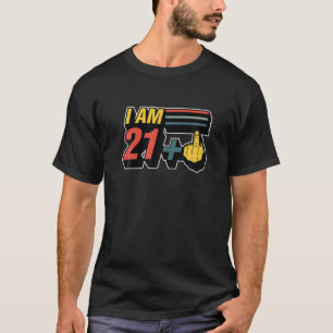 I Am 21 Plus Middle Finger Funny 22nd Birthday Jok T-Shirt