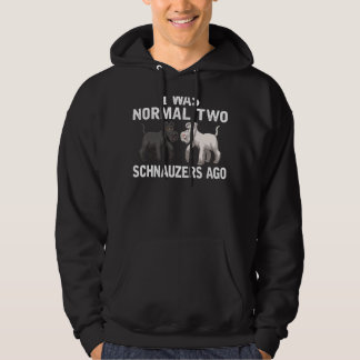 I Am 2 Schnauzers Past Normal Schnauzers Dog  Dad  Hoodie