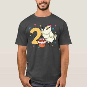 I am 2 with chicken kids birthday 2 years old T-Shirt